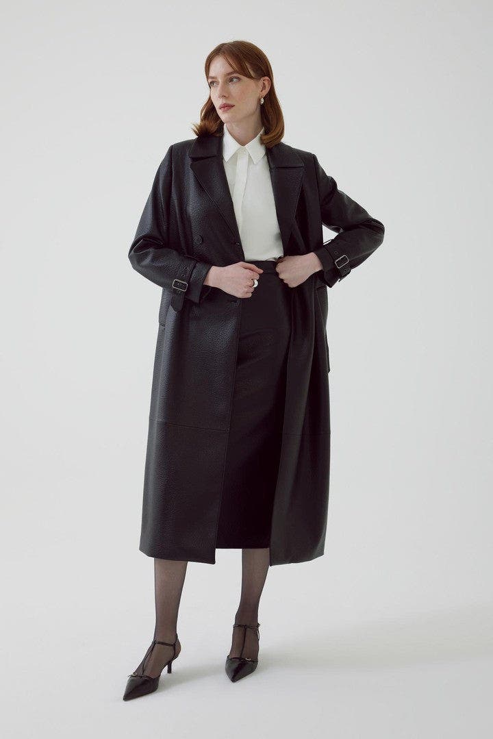Alohi Leather Trenchcoat - image 2