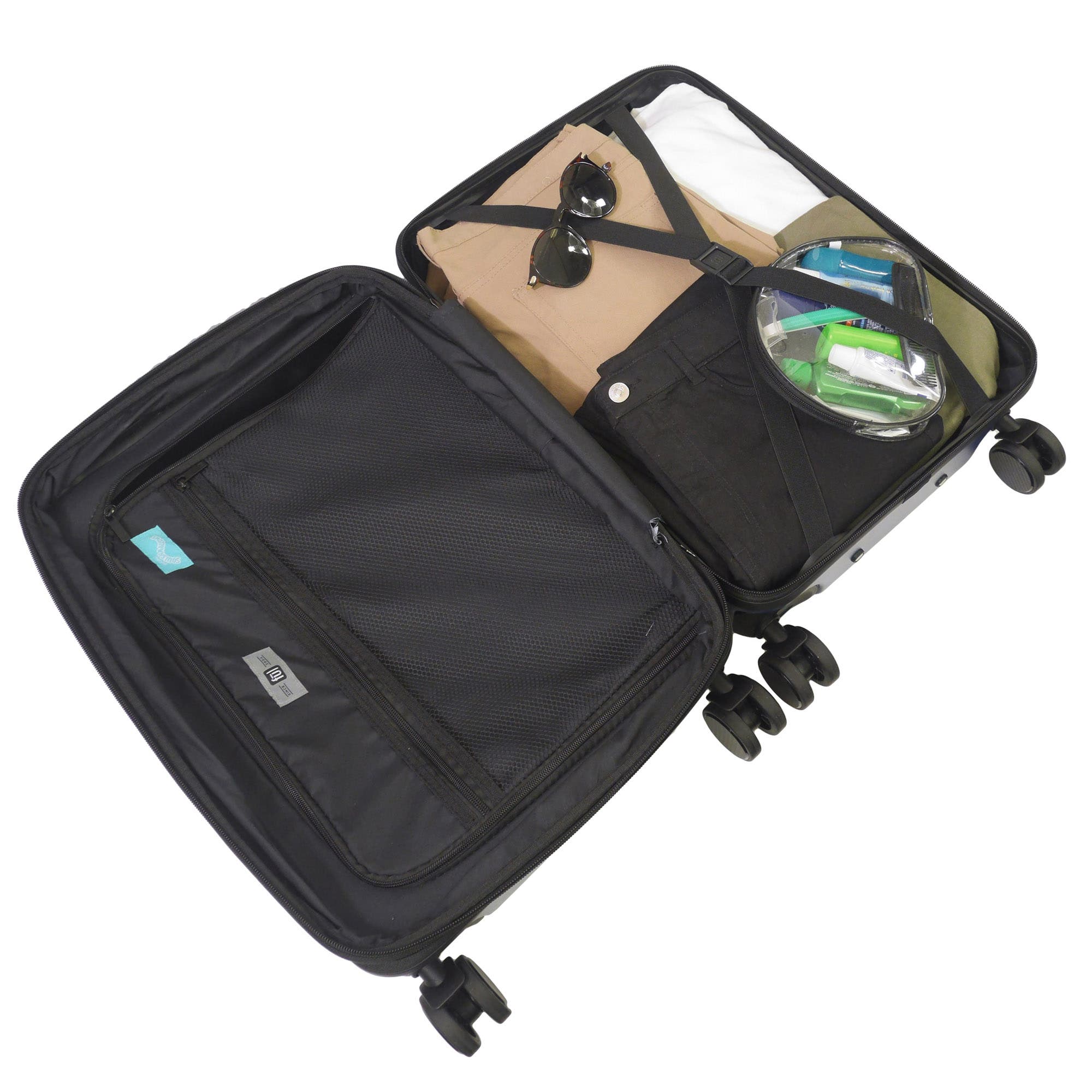 Ful Squishmallows 22.5 Patch Hardside Carry-On Spinner, Alternate, color, Blue