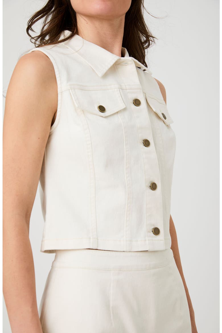 Denim Vest, Alternate, color, ECRU