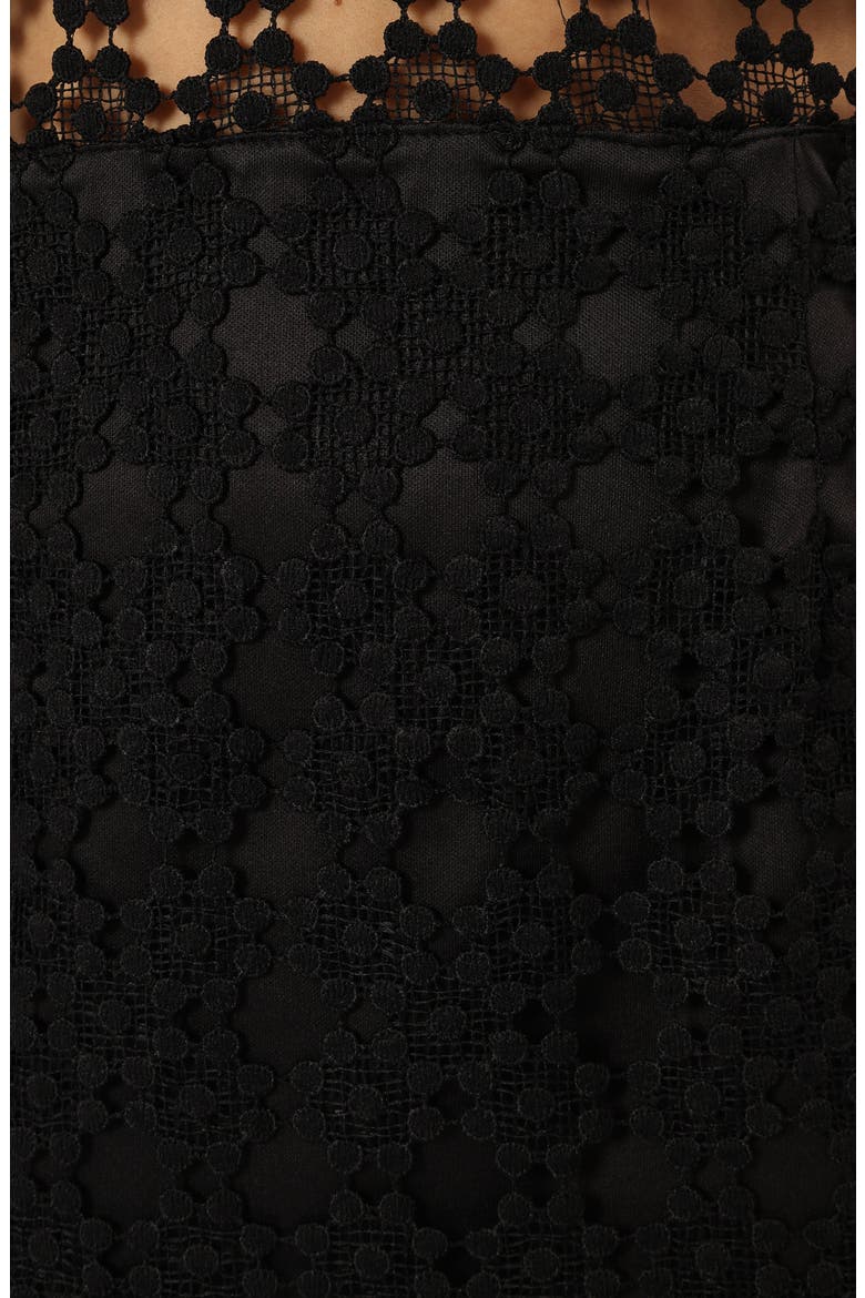 Lauren Lace Overlay Dress, Alternate, color, BLACK