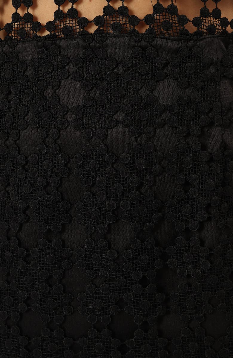 Petal & Pup Lauren Lace Overlay Dress, Alternate, color, Black
