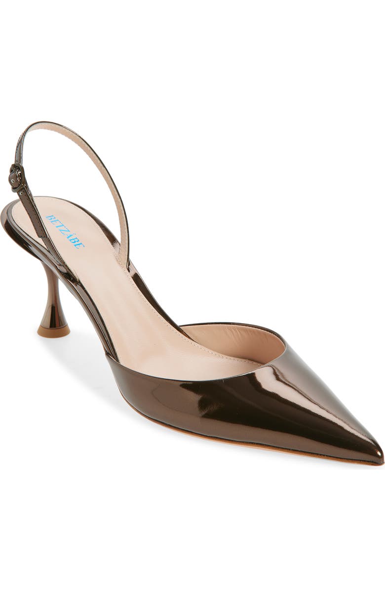 BETZÁBE Sofia Metallic Slingback Pump, Main, color, Metallic Rust/ Copper