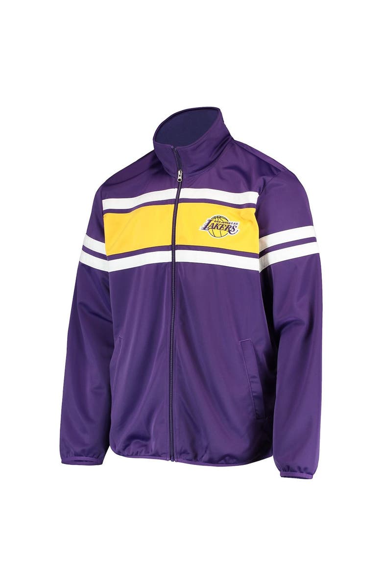 G-III SPORTS BY CARL BANKS Men's G-III Sports by Carl Banks Purple Los Angeles Lakers Power Pitcher Full-Zip Track Jacket, Alternate, color, Purple