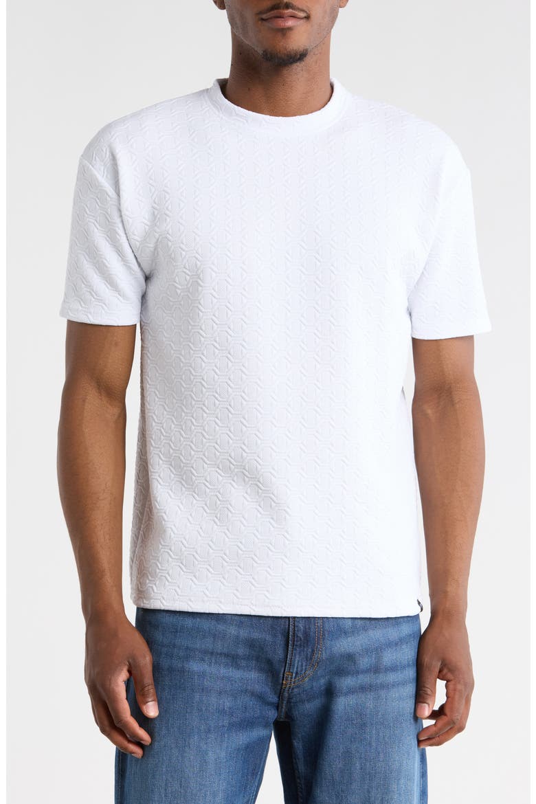 Textured Knit T-Shirt, Main, color, WHITE