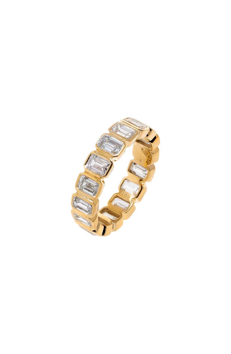 BY ADINA EDEN Lab Grown Diamond Emerald Bezel Eternity Band 14K, Main, color, 14K Gold