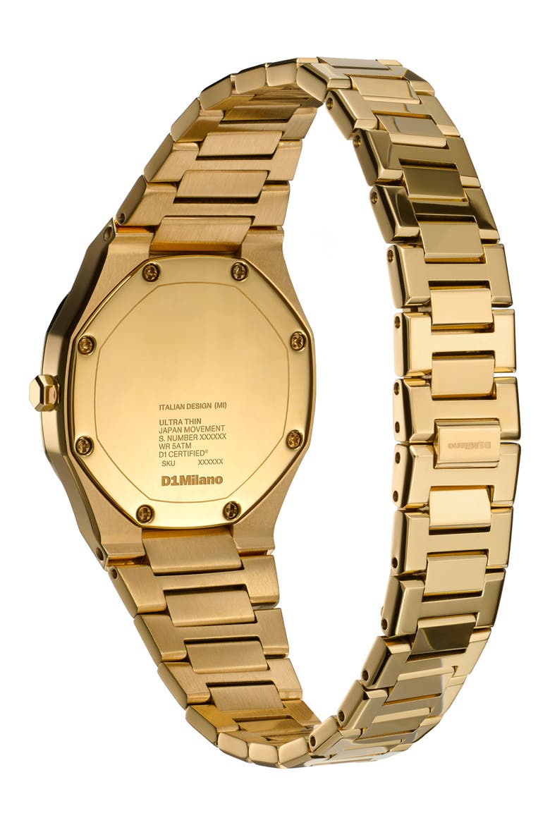 Gold Gleam Ultra Thin Bracelet Watch, 30mm, Alternate, color, GOLD