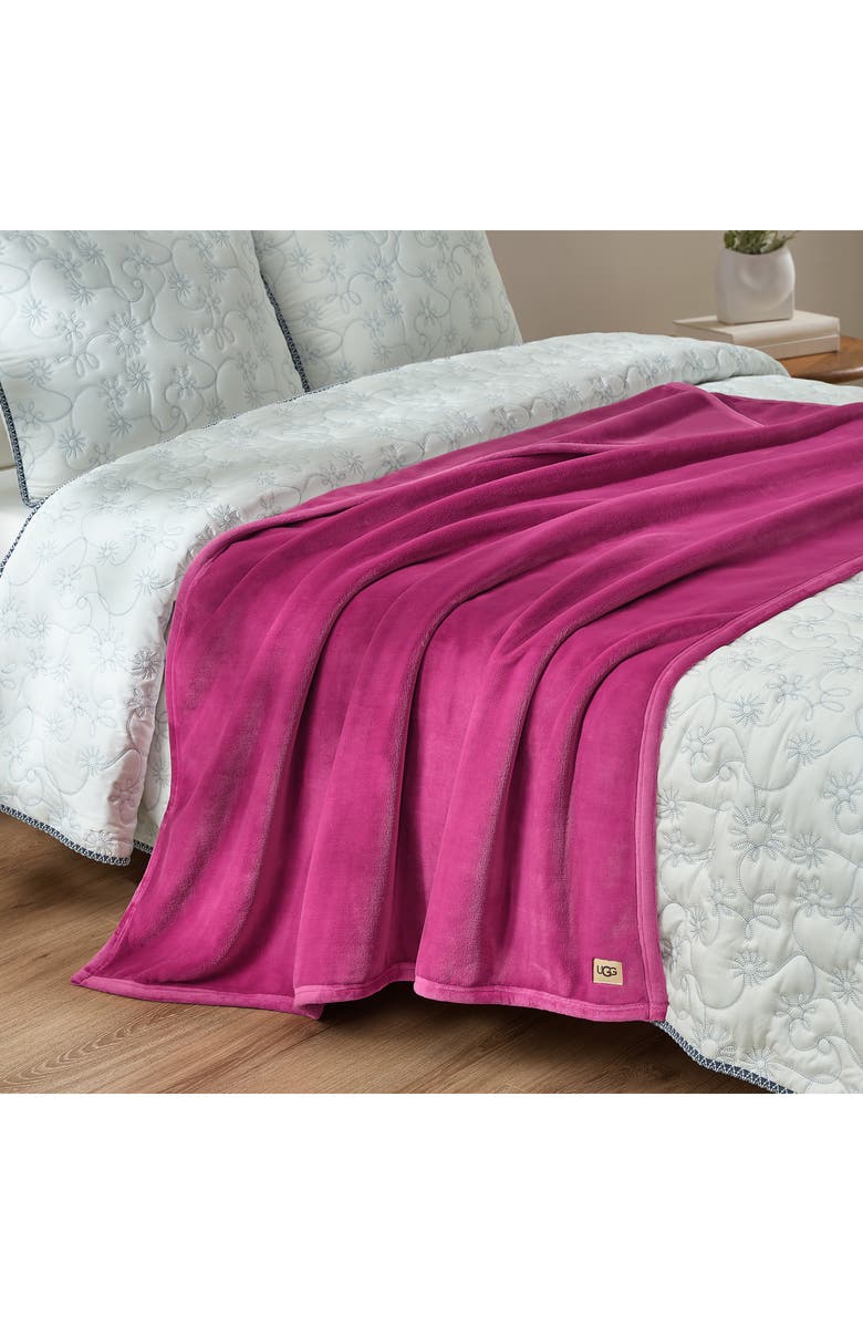 UGG<sup>®</sup> Coco Throw Blanket, Alternate, color, Strawberry