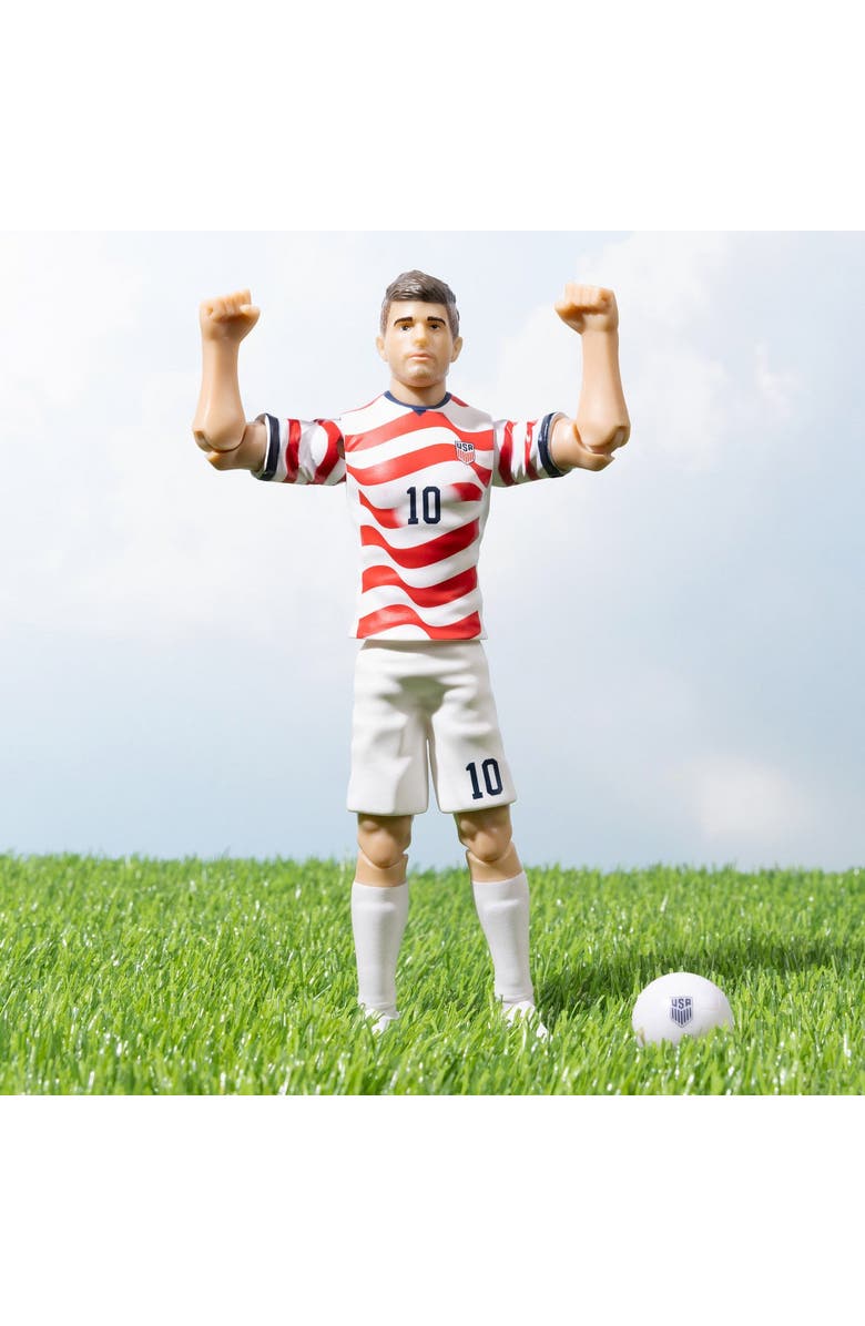 Banbo Toys Sockers 2026 USMNT Christian Pulisic Home Jersey 8" Soccer Action Figure, Alternate, color, Red