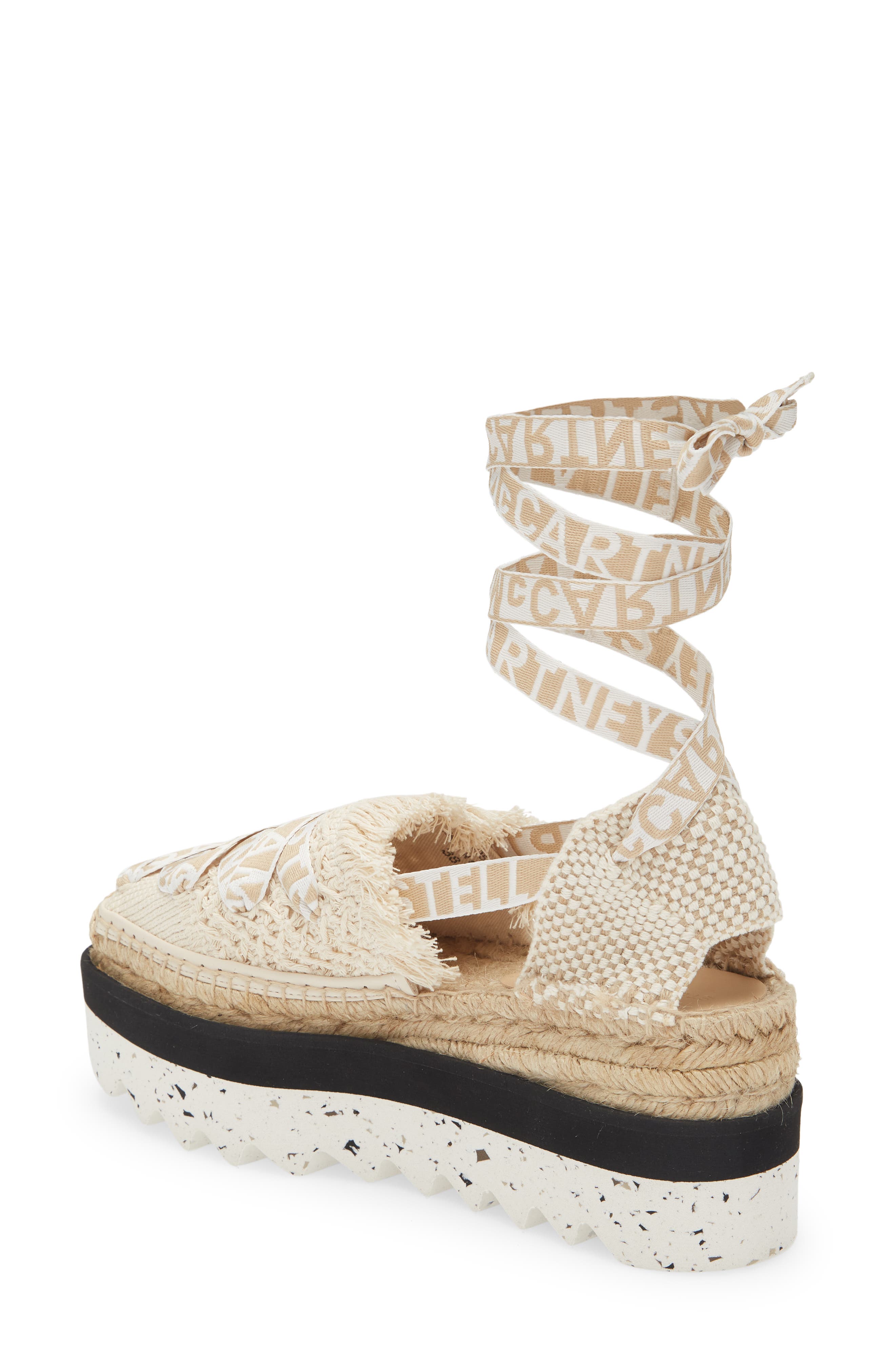 Stella McCartney Gaia Logo Strap Espadrille, Alternate, color, 