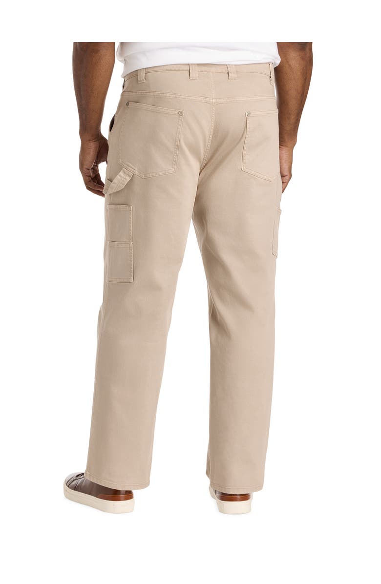 True Nation by DXL Big & Tall Relaxed Straight-Fit Carpenter Pants, Alternate, color, Washed Khaki
