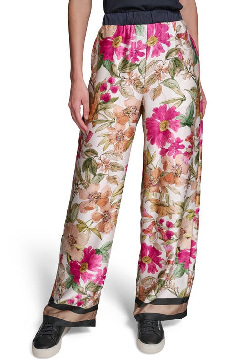 Floral Print Wide Leg Pants