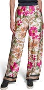 KARL LAGERFELD PARIS Floral Print Wide Leg Pants