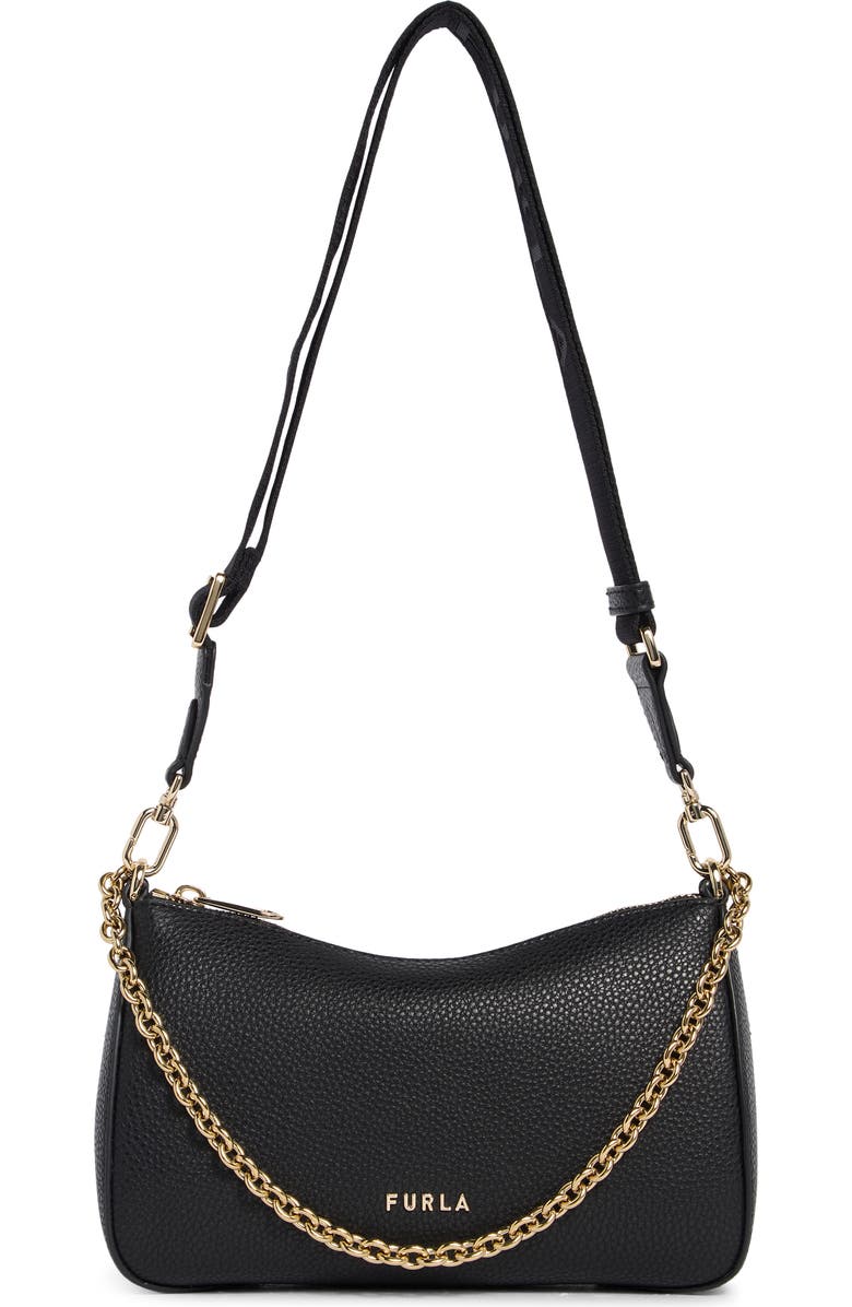 Furla Petunia Chain Strap Mini Crossbody Bag, Main, color, Nero