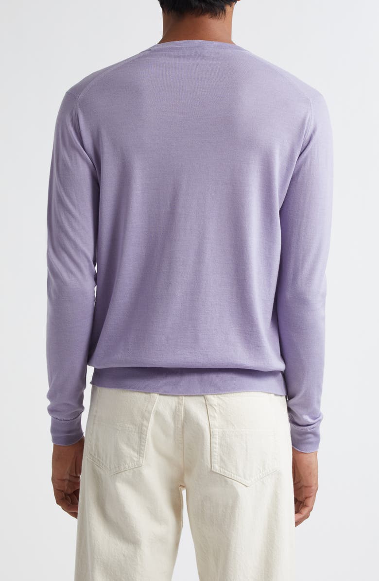 John Smedley Darley Merino Wool & Sea Island Cotton Gauze Sweater, Alternate, color, Lila
