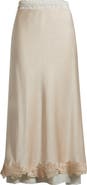 KOBI HALPERIN Brooks Lace Detail Satin Slip Skirt