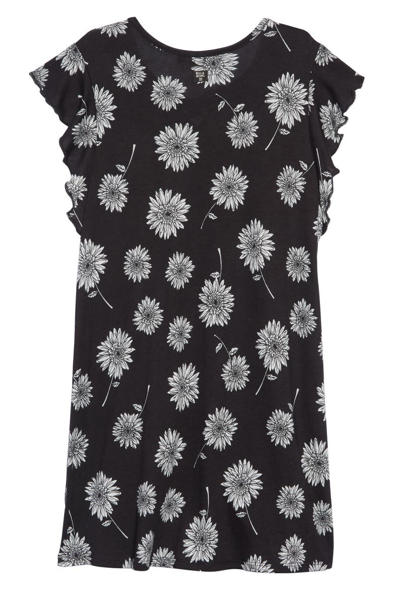 Dreamin' Daisies Dress, Alternate, color, BLACK