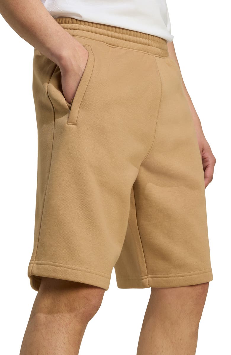 adidas Originals Trefoil Essentials Sweat Shorts, Alternate, color, Cardbo