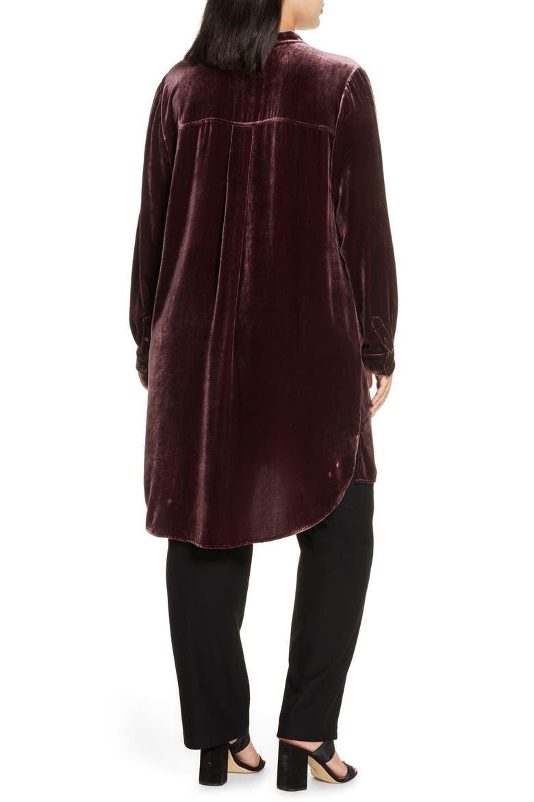 Long Velvet Shirt, Alternate, color, CASSIS