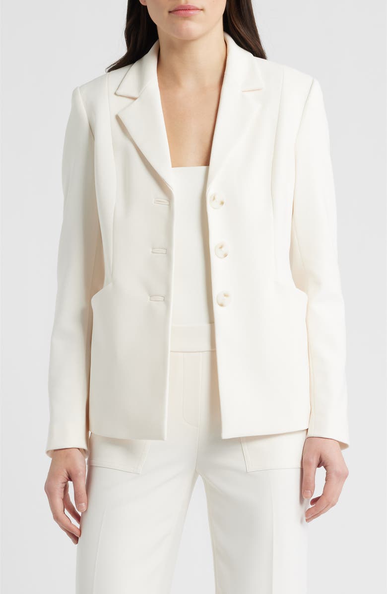 Anne Klein Notch Collar Jacket, Alternate, color, White Dove