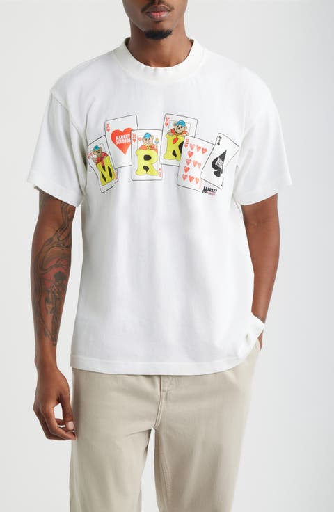Royal Flush Cotton Graphic T-Shirt