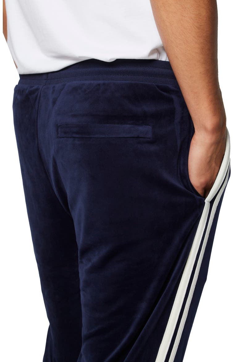 Damarindo Stretch Velour Track Pants, Alternate, color, MARITIME BLUE