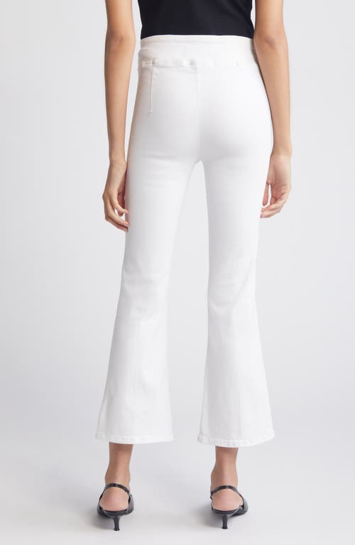 Frame Jet Set Crop Mini Bootcut Pull-on Jeans In White