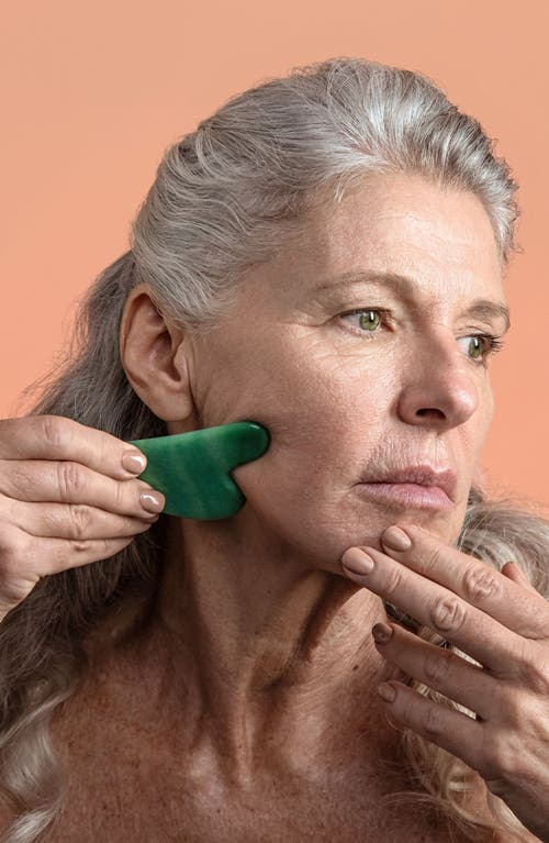 Mount Lai Rose Quartz Gua Sha In Green