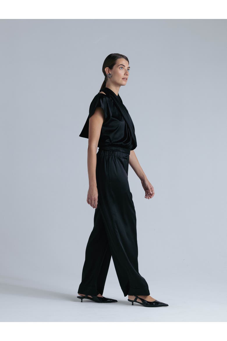 Danielle Silk Blouse, Alternate, color, Black