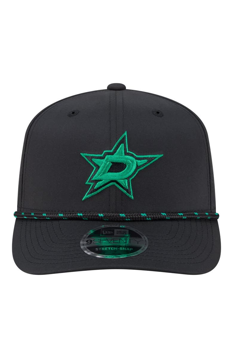New Era Men's New Era Black Dallas Stars Sport Vented 9SEVENTY Rope Adjustable Hat, Alternate, color, Black