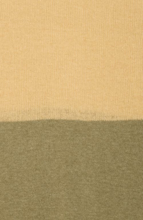Portolano Colorblock Lambswool & Angora Blend Knit Scarf