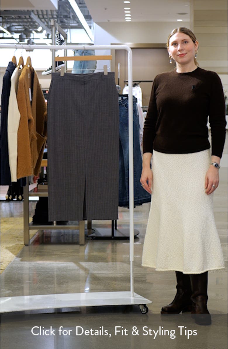 Pinstripe Stretch Pencil Skirt, sales video thumbnail