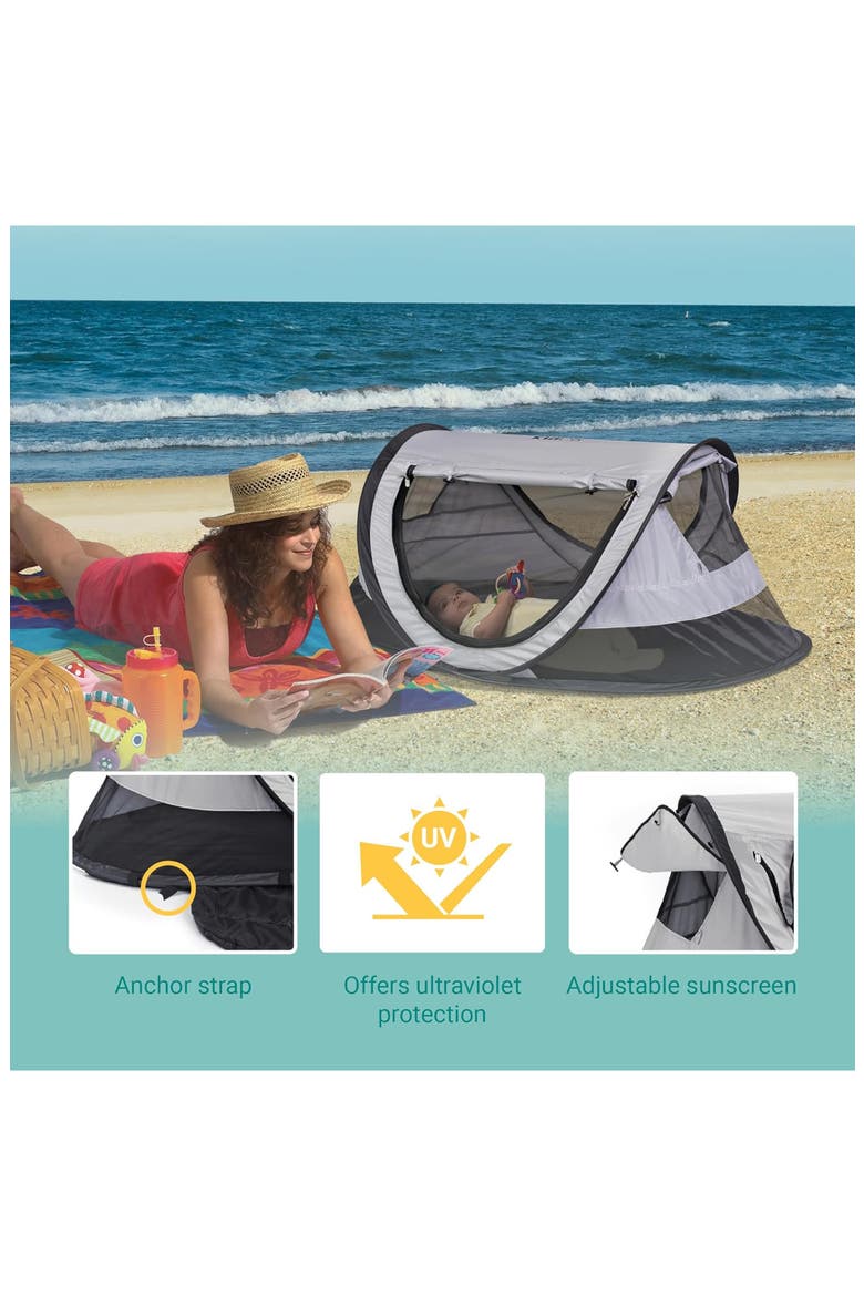PeaPod Plus Travel Bed, Alternate, color, MIDNIGHT