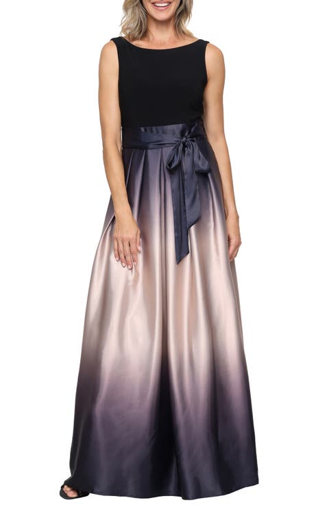 Ombrè Satin Woven Gown