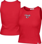 '47 Women's '47 Red Kansas City Chiefs Cropped Straight Cut Ribbed Baby Tank Top