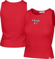 '47 Women's '47 Red Kansas City Chiefs Cropped Straight Cut Ribbed Baby Tank Top