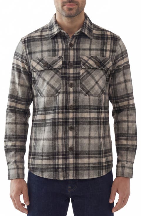 Plaid Brushed Flannel Shirt