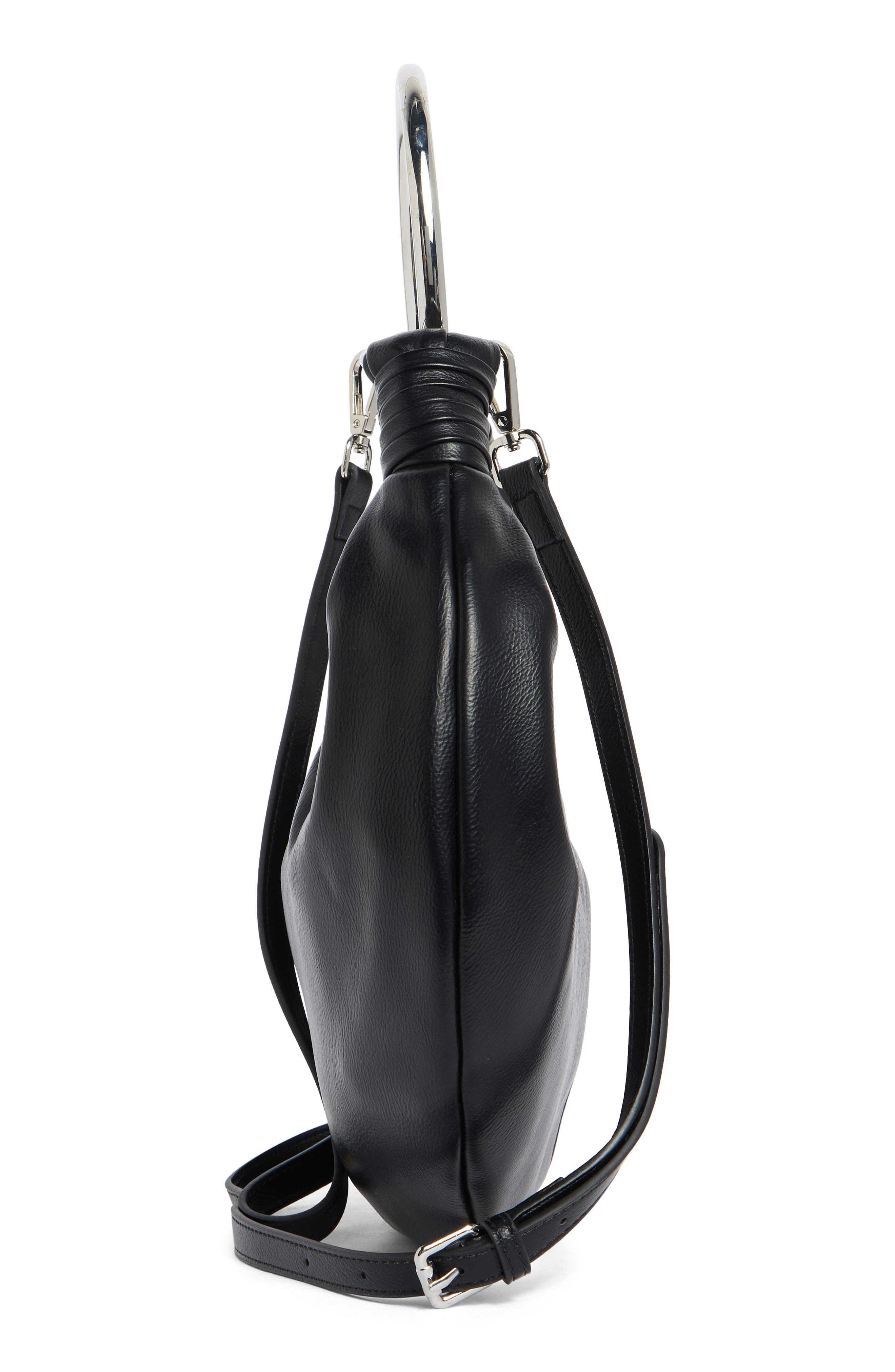 Melie Bianco Corie Crescent Crossbody Bag, Alternate, color, Black