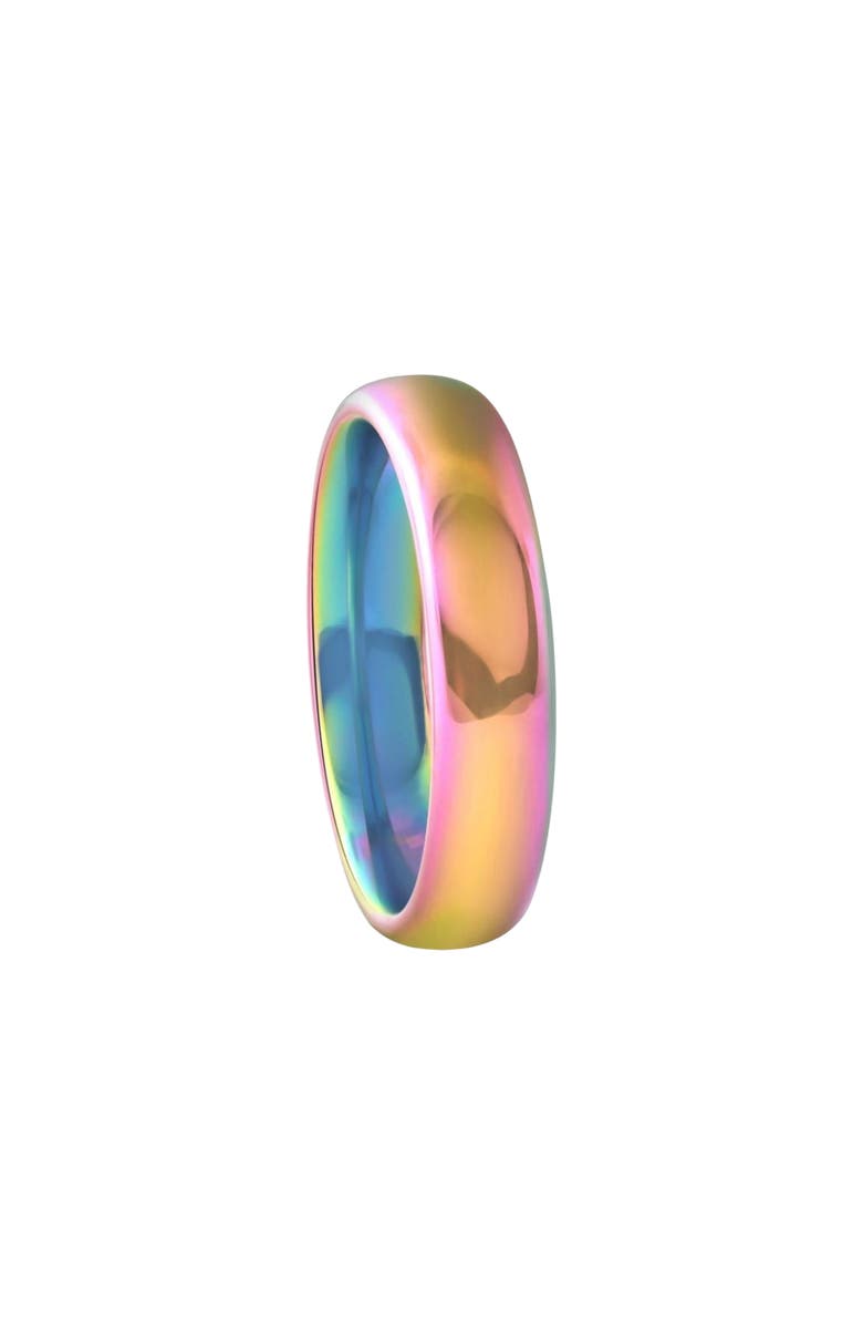 Bliss Diamond Multi Color 5mm Comfort Fit Tungsten Ring Wedding Band, Alternate, color, Tungsten