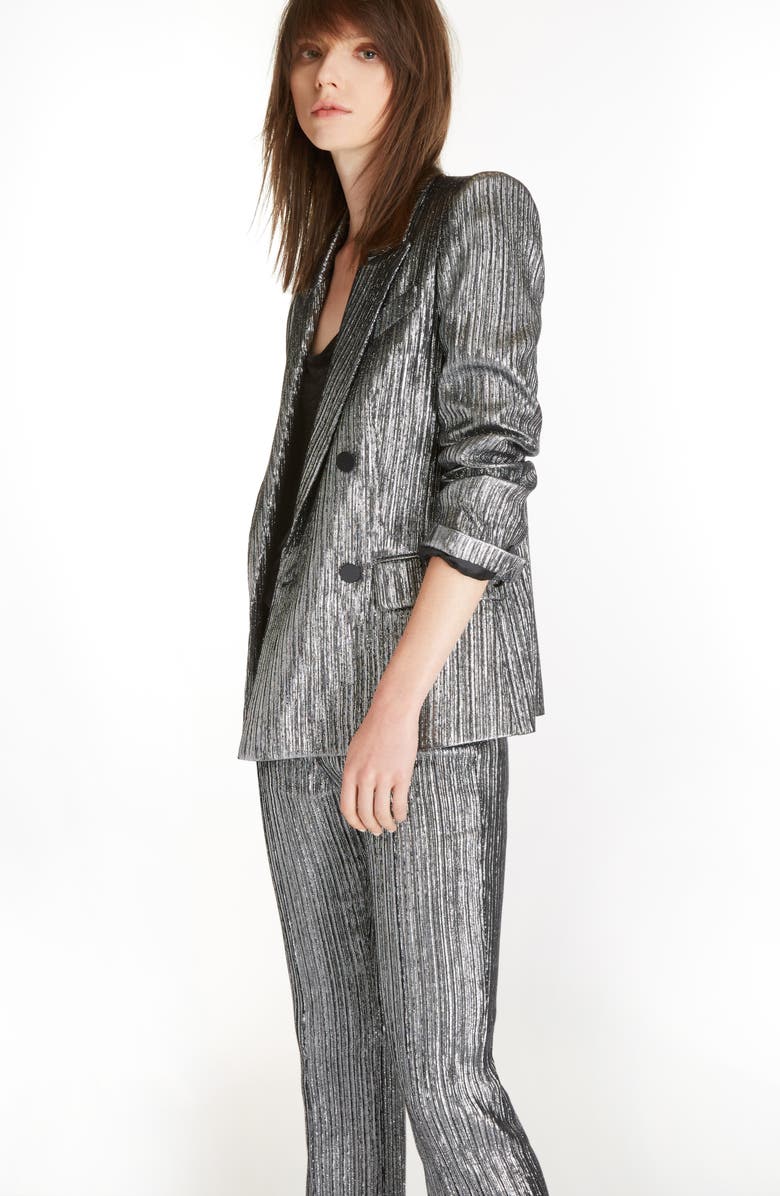 Isabel Marant Denel Party Time Lamé Blazer, Alternate, color, 