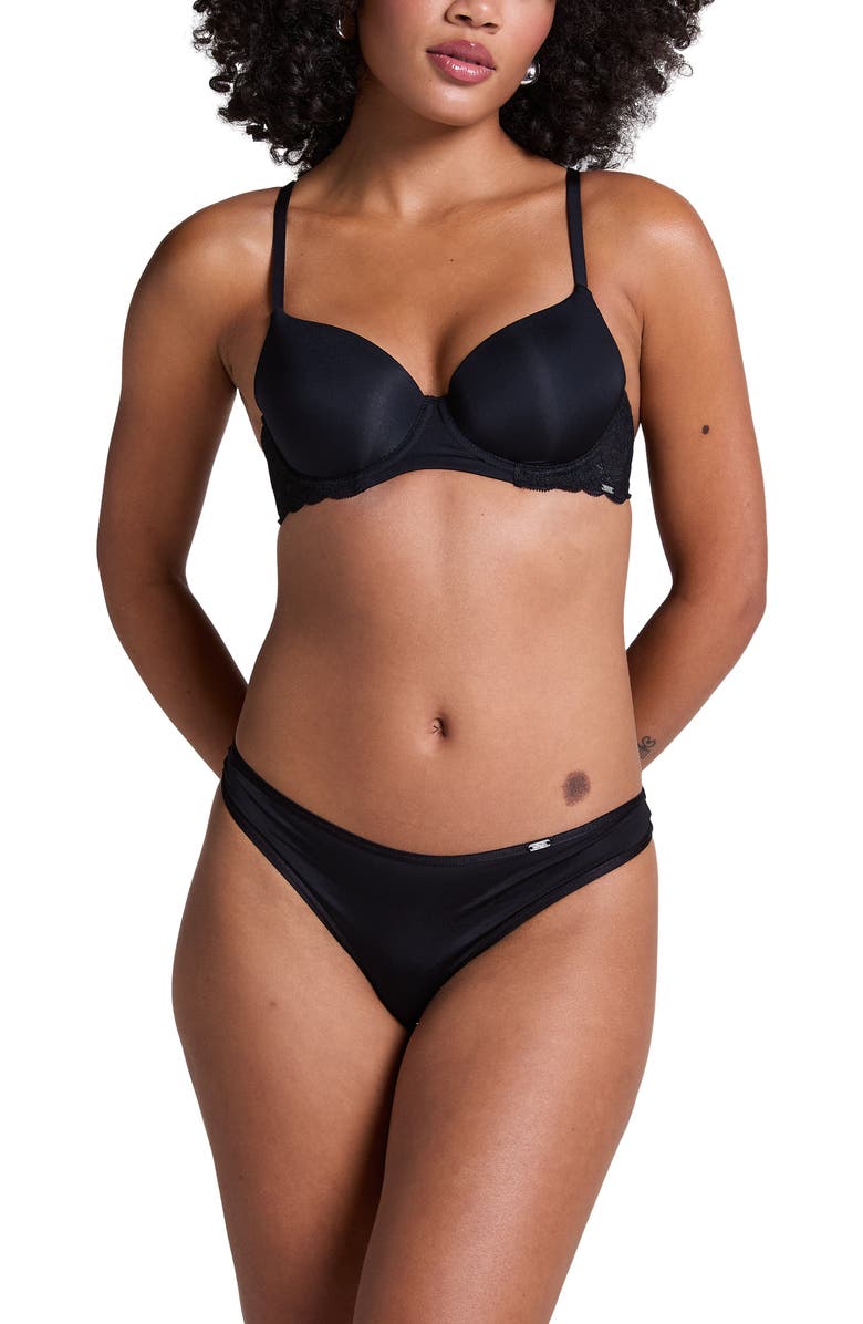 Hunkemöller Angie Padded Underwired Bra, Alternate, color, Black