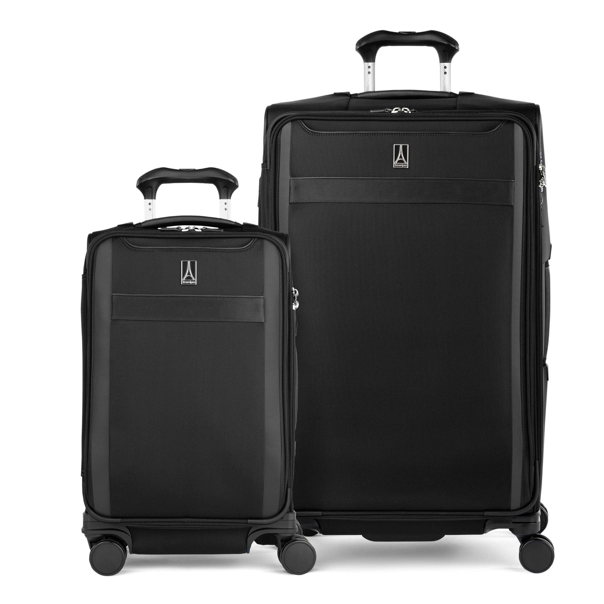 TRAVELPRO Versapack + Softside Carry On & Large Spinner Luggage Set, Main, color, Black