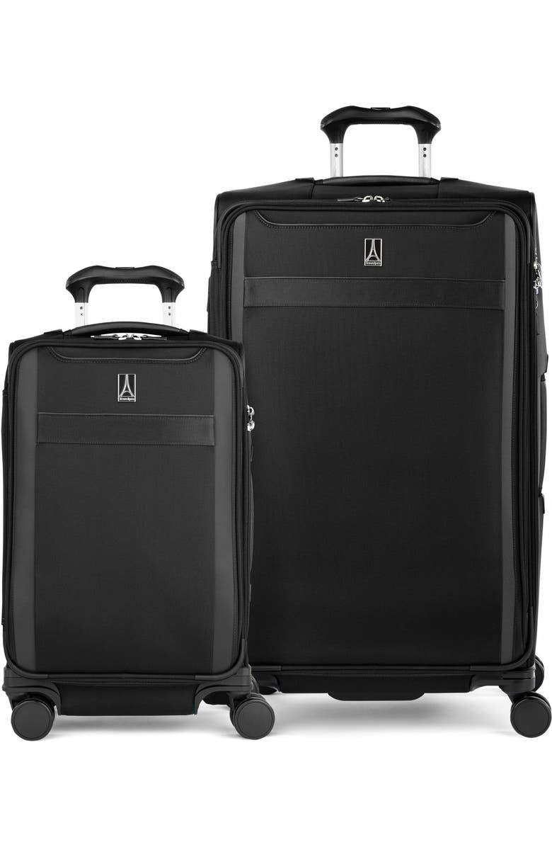 TRAVELPRO Versapack + Softside Carry On & Large Spinner Luggage Set, Main, color, Black