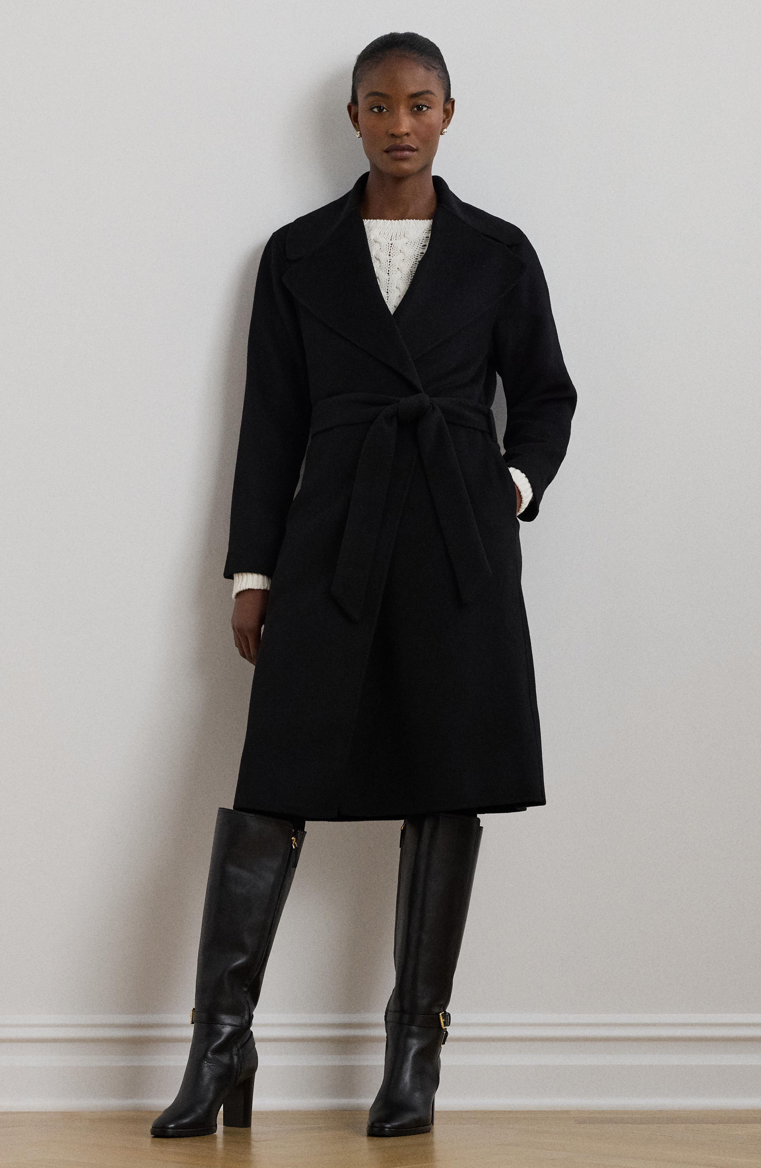 Tie Belt Wrap Coat - image 2