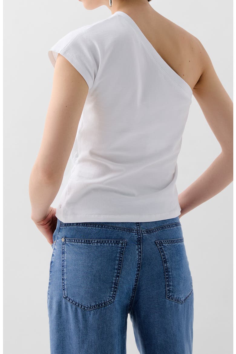 Asy Drapped Tee, Alternate, color, White