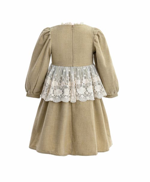 Sweet Cactus Lace Waist Dress In Green