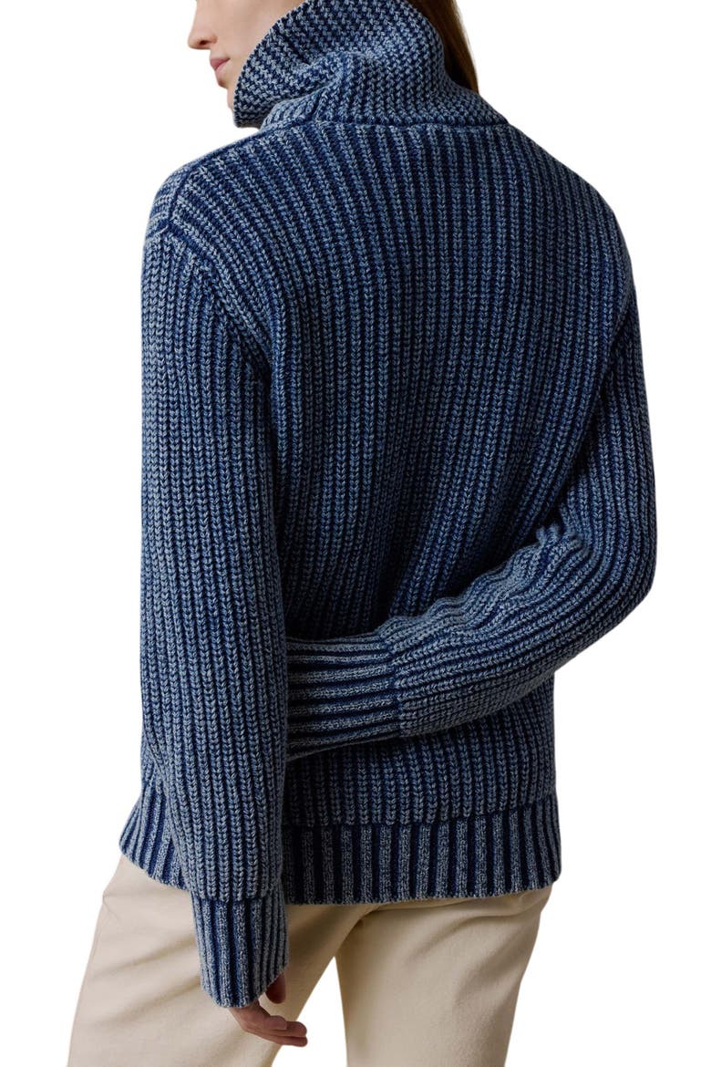 Sunwashed Organic Cotton Oversized Turtleneck Sweater, Alternate, color, WINDCLIFF INDIGO WASH