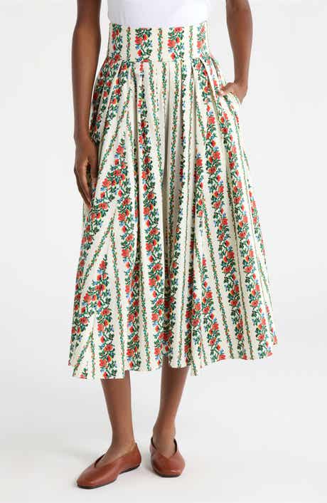 THE GREAT. The Regency Floral Tapestry Skirt