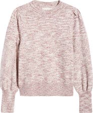 Treasure & Bond Marl Balloon Sleeve Crewneck Sweater