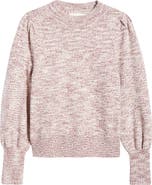 Treasure & Bond Marl Balloon Sleeve Crewneck Sweater