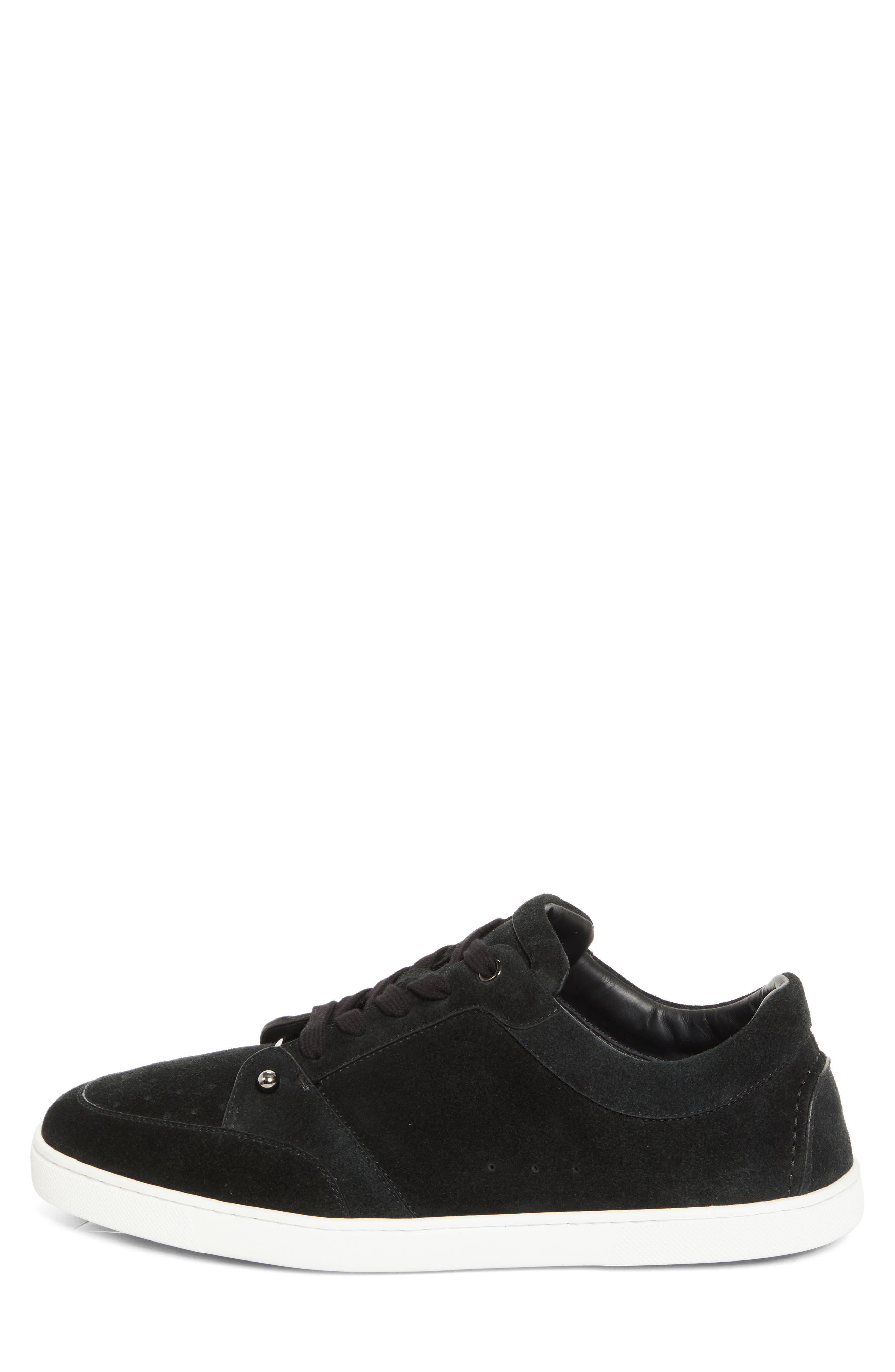 Christian Louboutin Chambelisneak Flat Low Top Sneaker, Alternate, color, Black